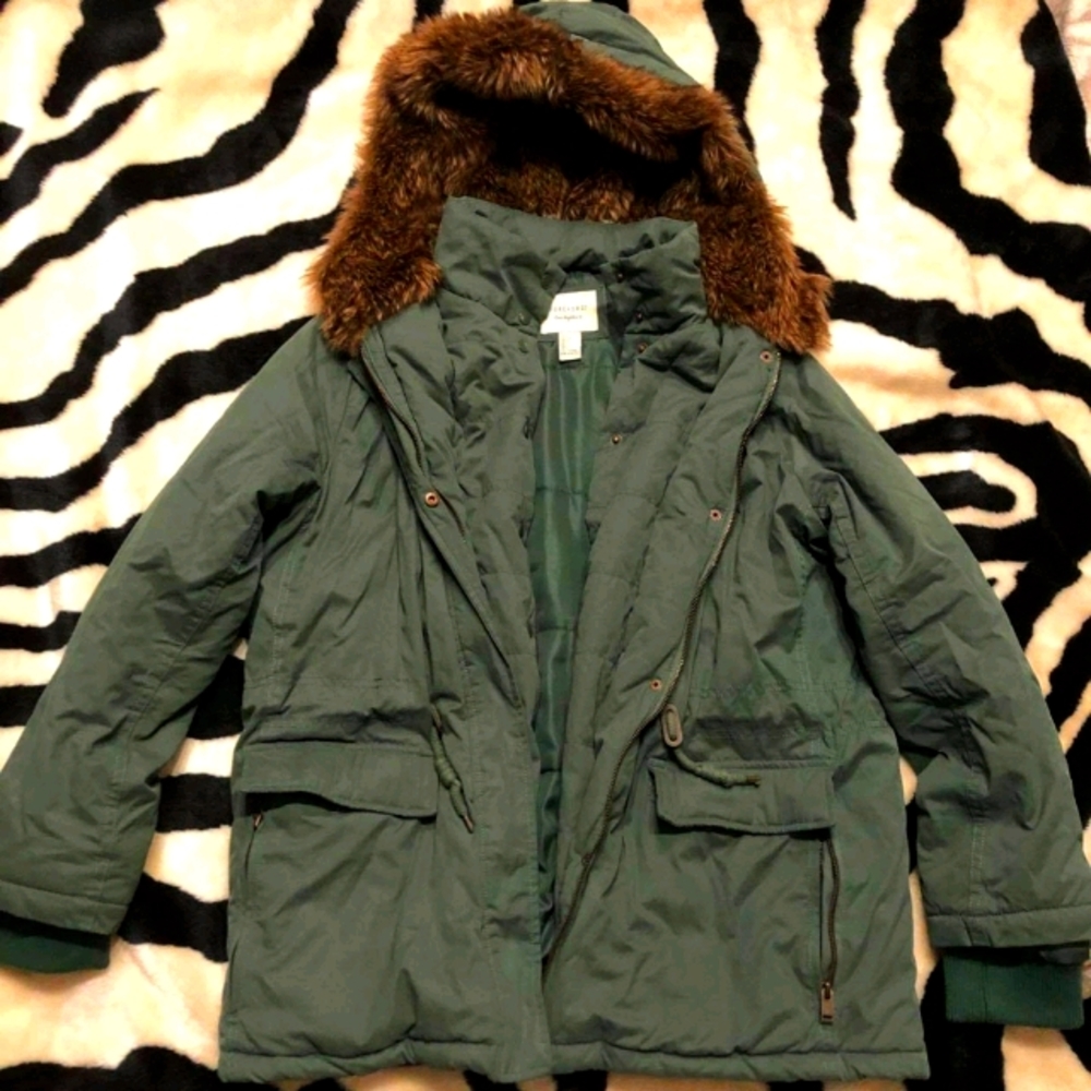 Forever 21 faux fur hood jacket